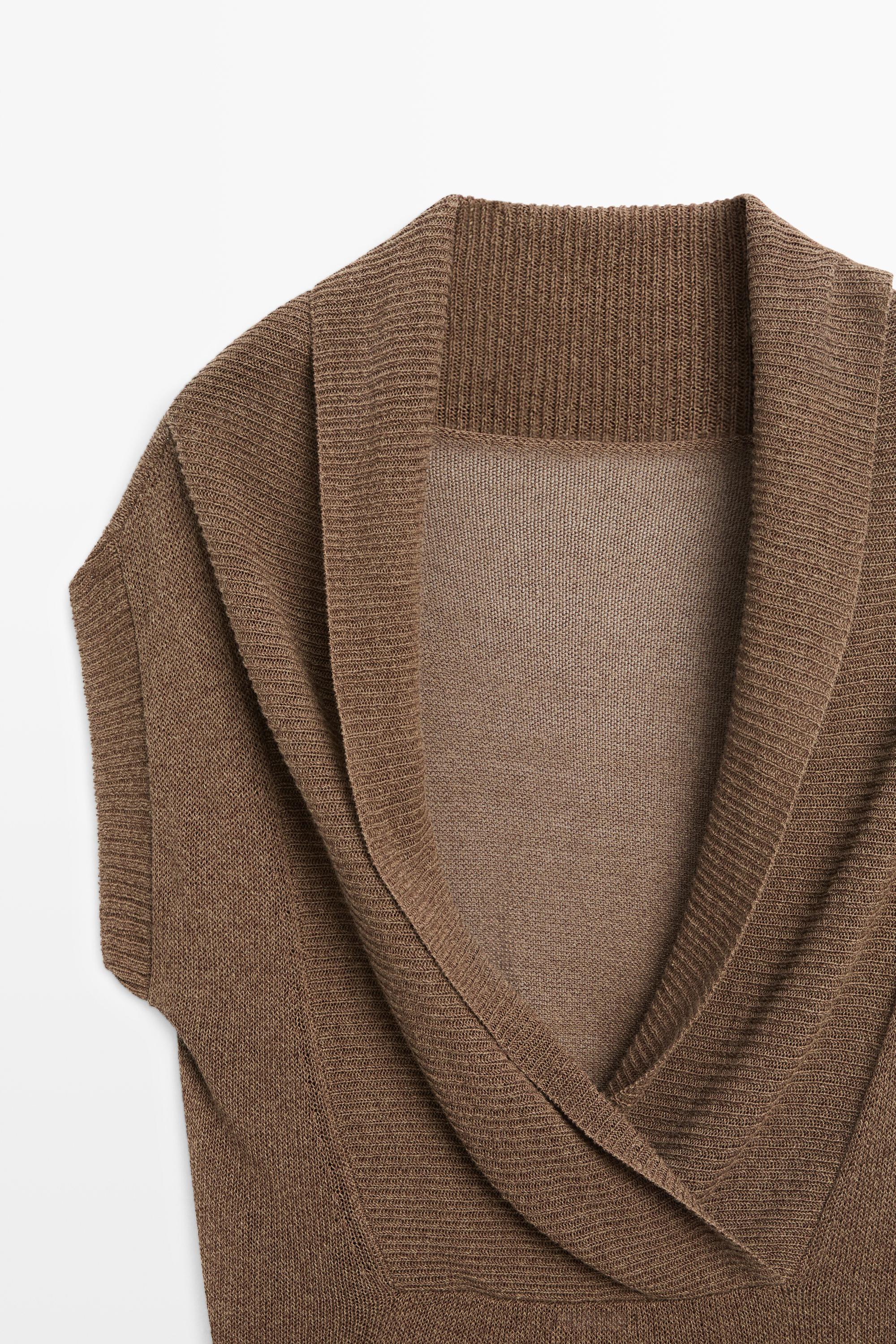 Pull en maille dos croisé